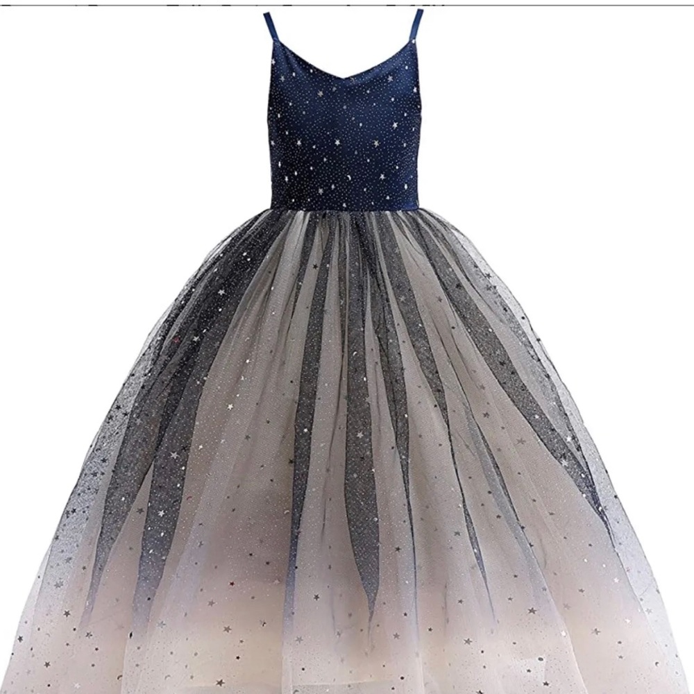 Starry Night Kids Formal Dress